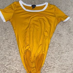 Yellow/orange rue 21 bodysuit